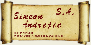Simeon Andrejić vizit kartica